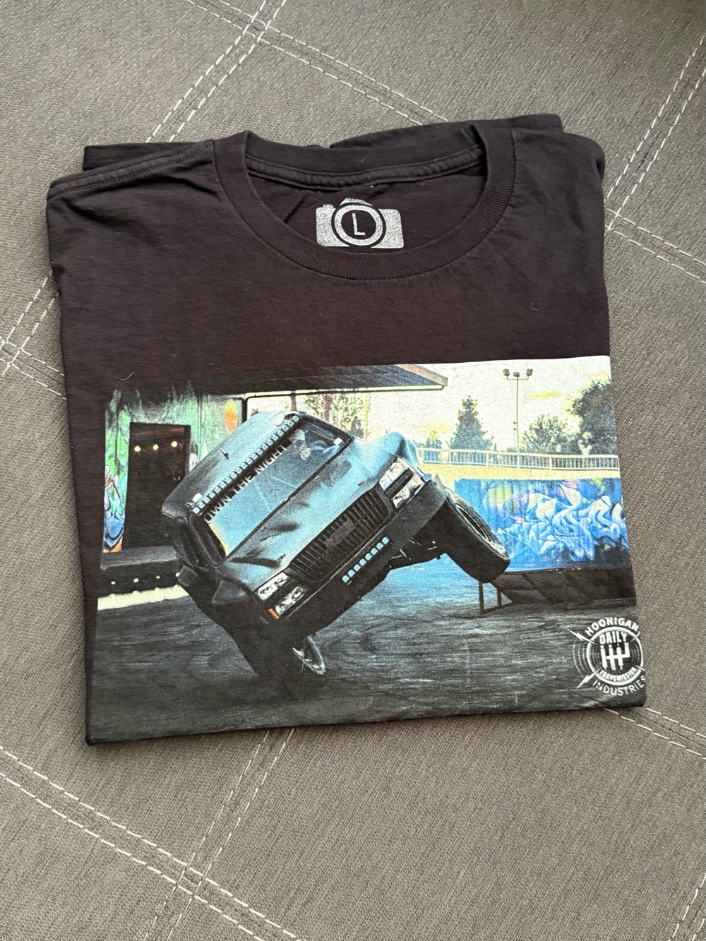 Hoonigan Black Graphic Crewneck T-Shirt - Large